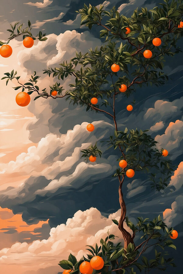 Boom met sinaasappels erop Boom met sinaasappels erop