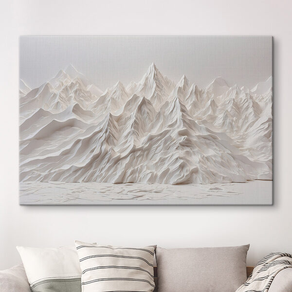 White mountain range with snow White mountain range with snow