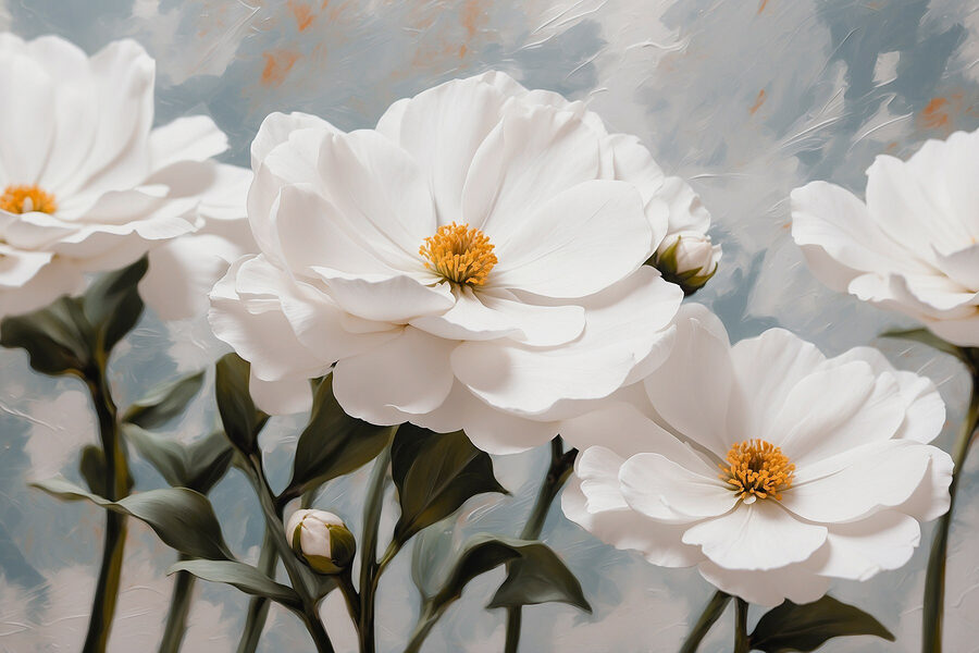 Groep witte bloemen Groep witte bloemen