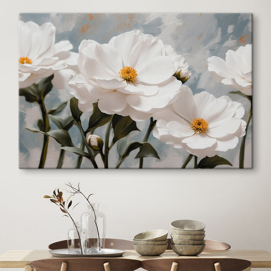 Groep witte bloemen Groep witte bloemen