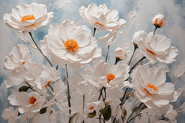 Groep witte bloemen Groep witte bloemen