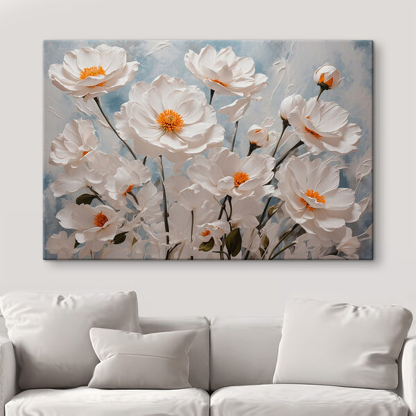 Groep witte bloemen Groep witte bloemen