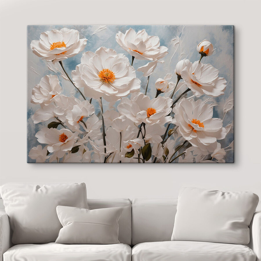 Groep witte bloemen