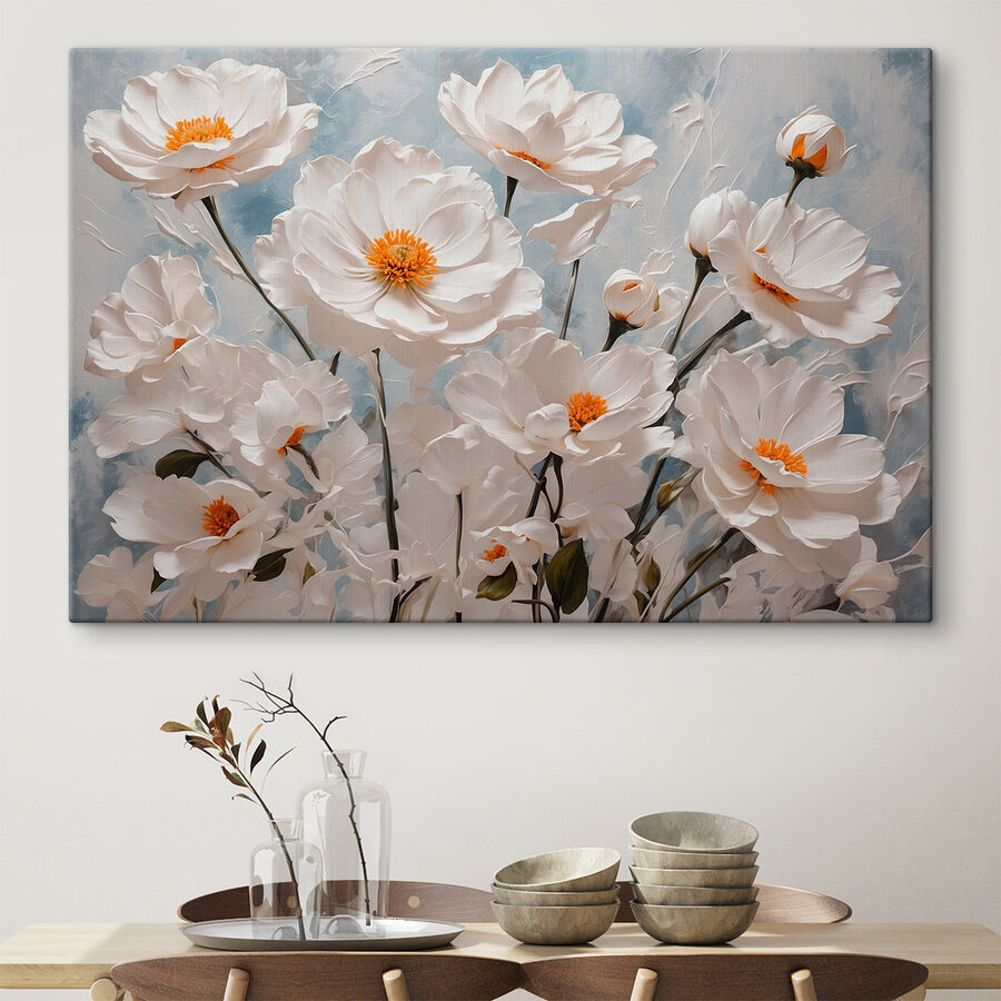 Groep witte bloemen