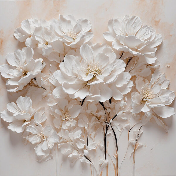 Groep witte bloemen Groep witte bloemen