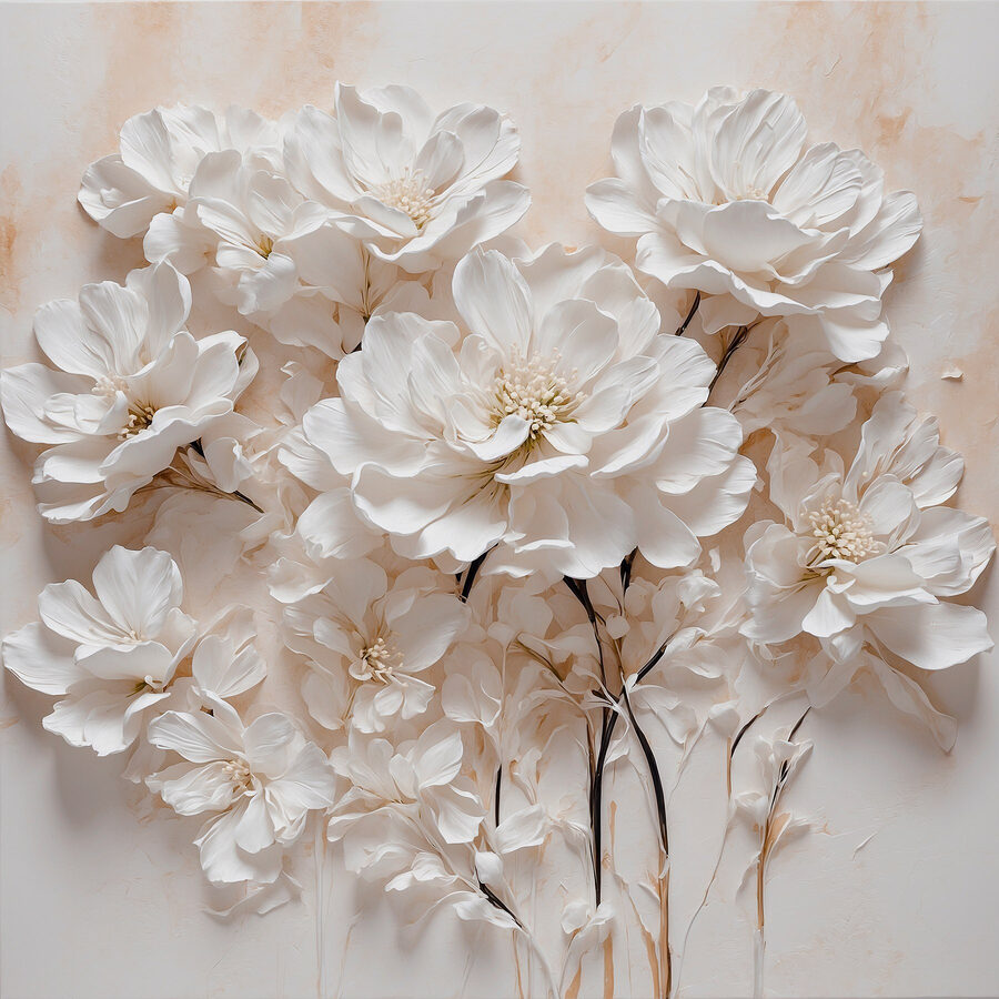 Groep witte bloemen