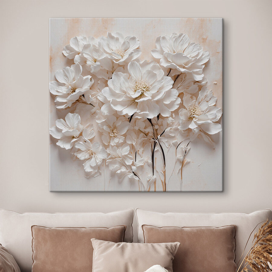 Groep witte bloemen