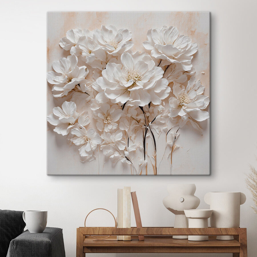 Groep witte bloemen