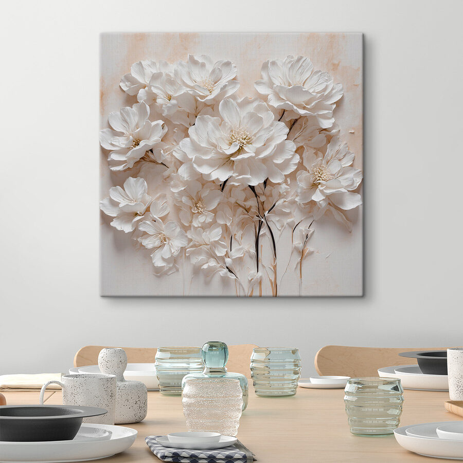 Groep witte bloemen