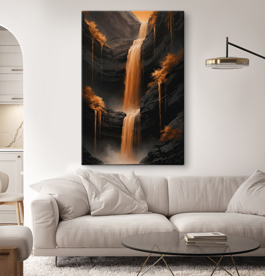 Waterval in een rotsachtig gebied