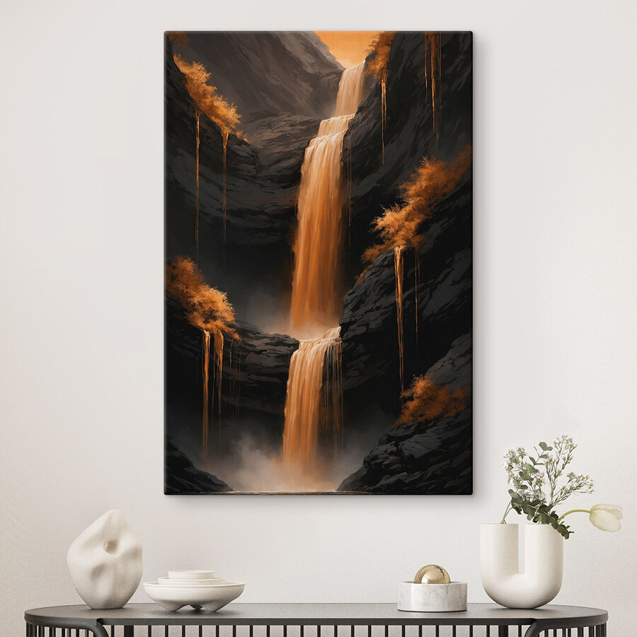 Waterval in een rotsachtig gebied