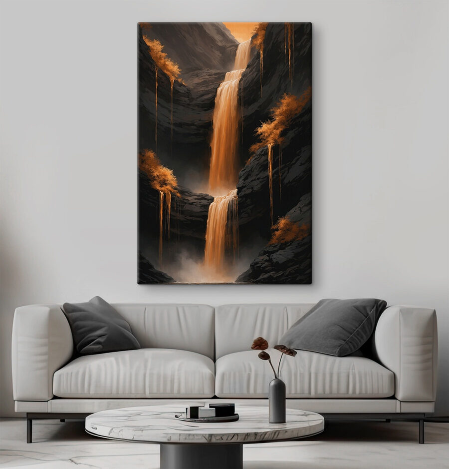Waterval in een rotsachtig gebied