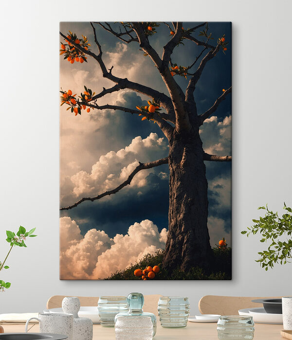 Boom met oranje vruchten Boom met oranje vruchten