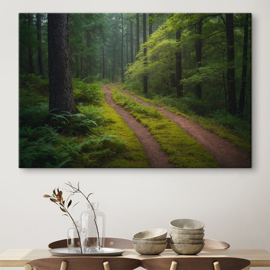 Zandweg door een bos