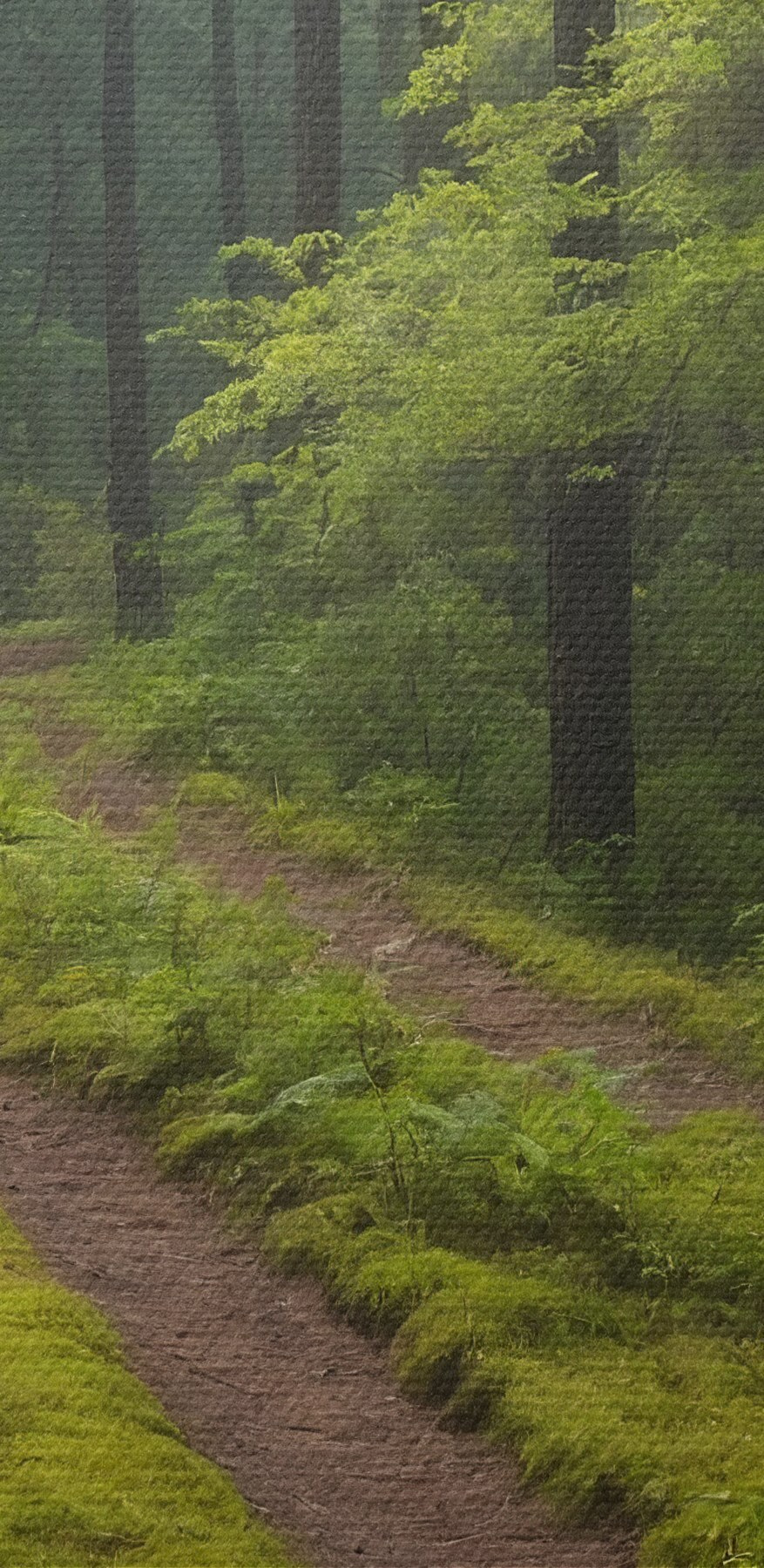 Zandweg door een bos