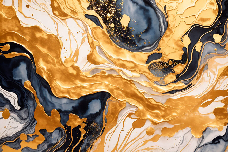 Close-up van een schilderij