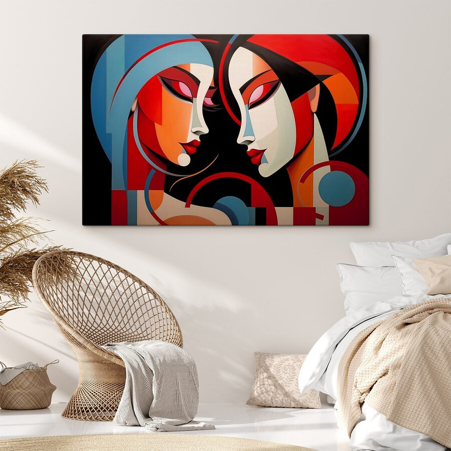 Schilderij van twee vrouwen
