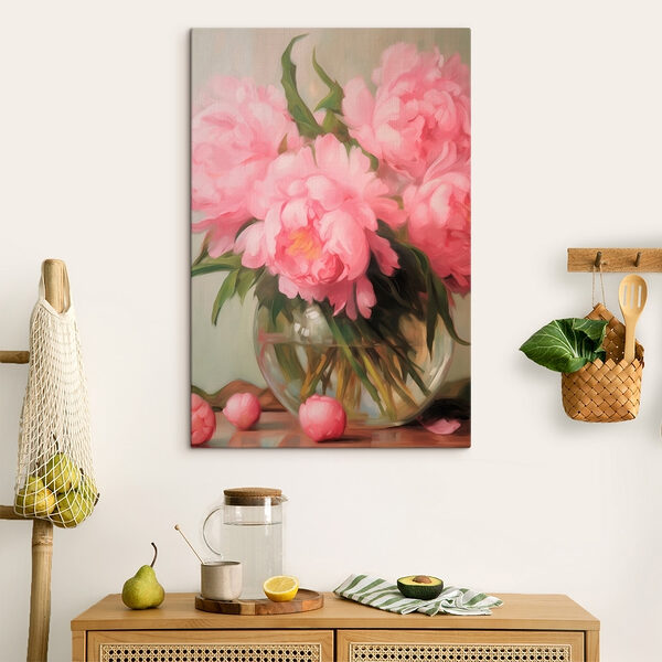 Vaas met roze bloemen Vaas met roze bloemen