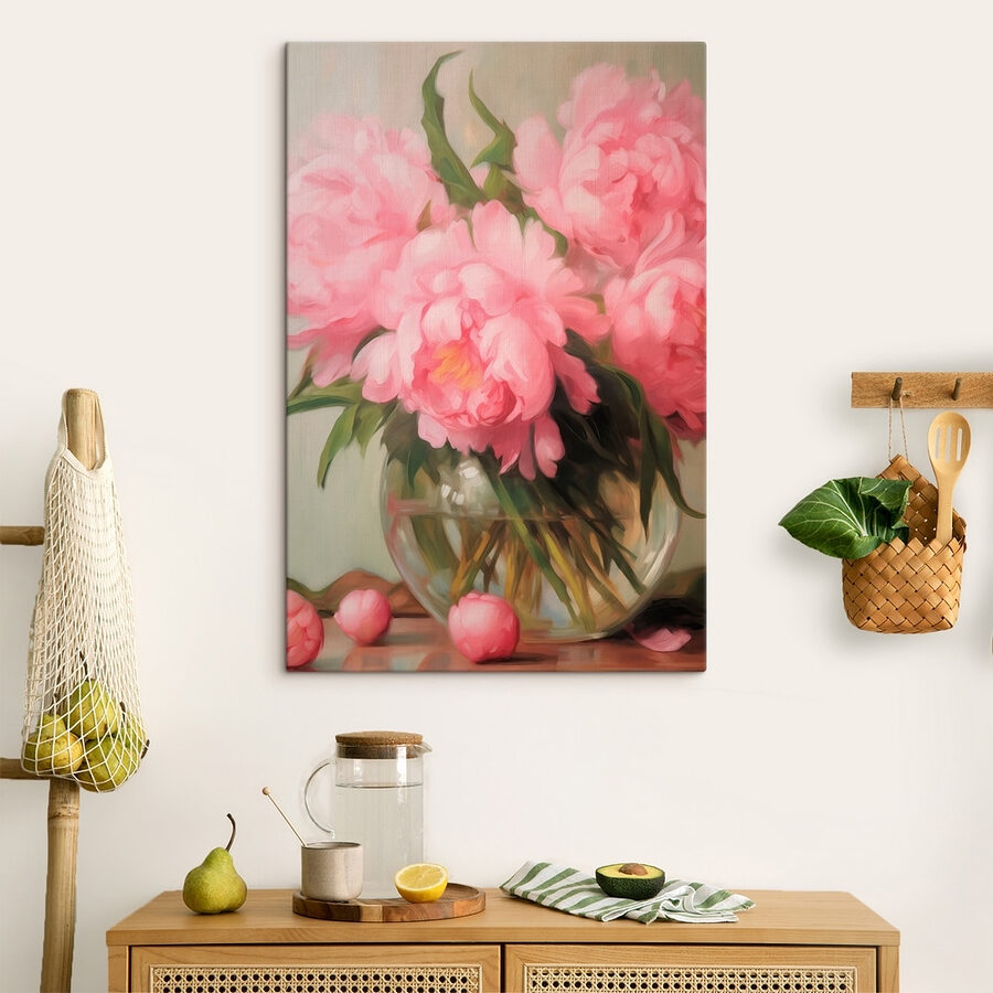 Vaas met roze bloemen Vaas met roze bloemen