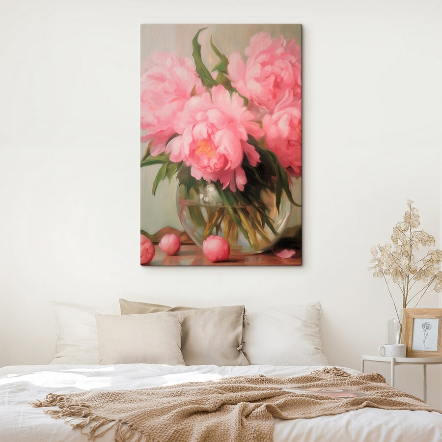 Vaas met roze bloemen Vaas met roze bloemen