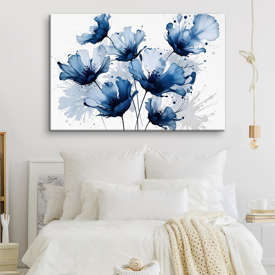 Groep blauwe bloemen