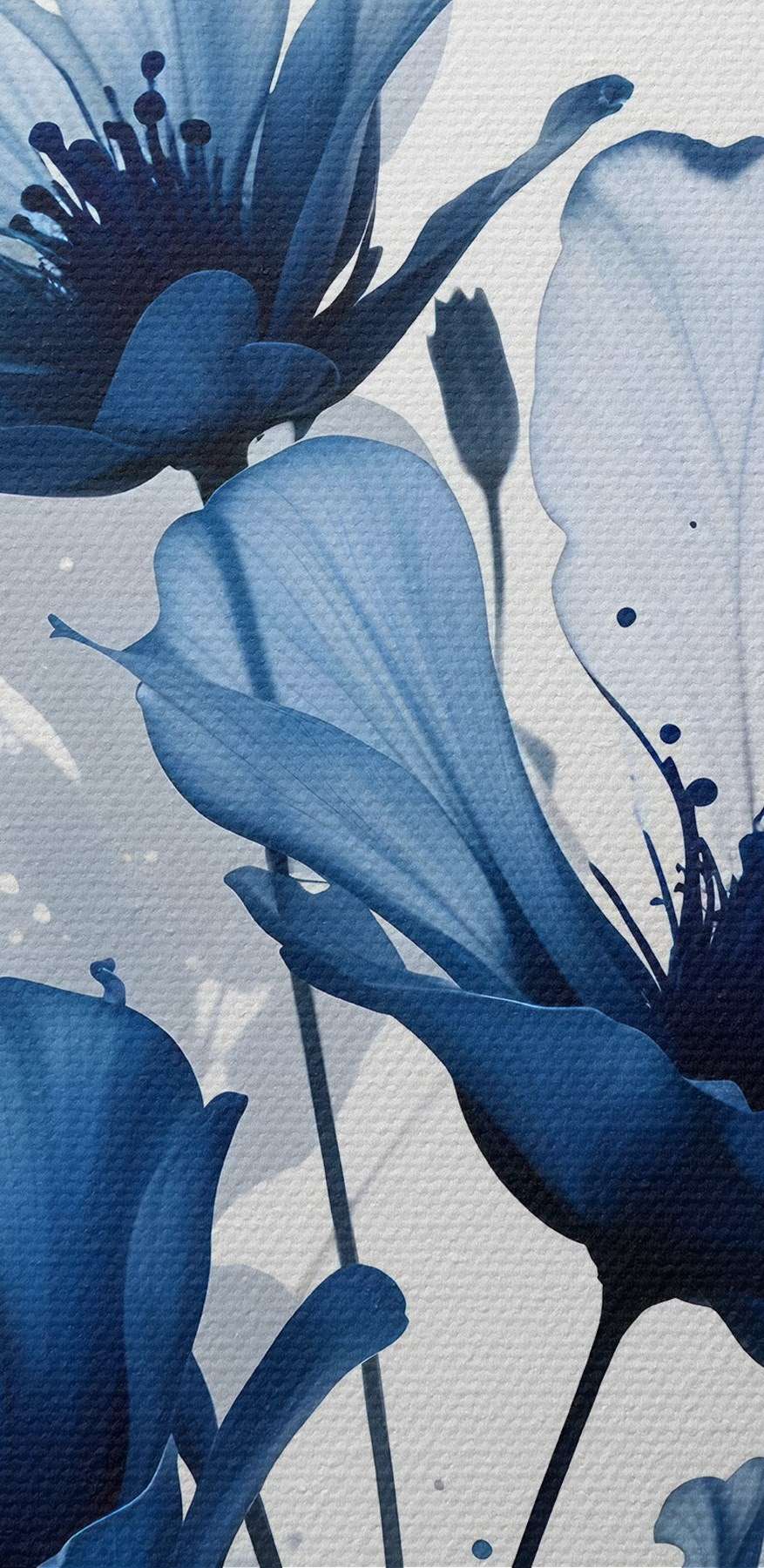 Groep blauwe bloemen