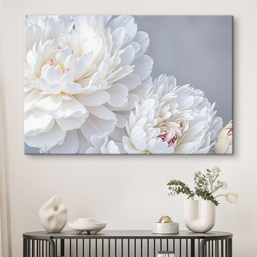 Close-up van witte bloemen