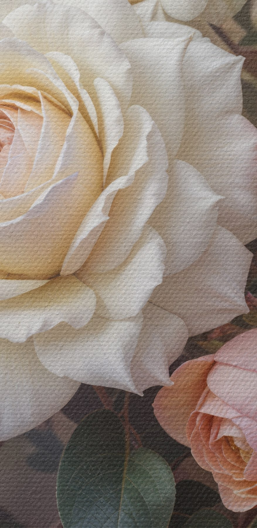Groep witte en roze rozen