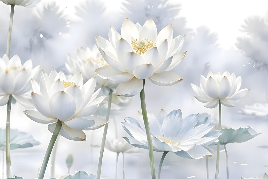 Groep witte bloemen Groep witte bloemen