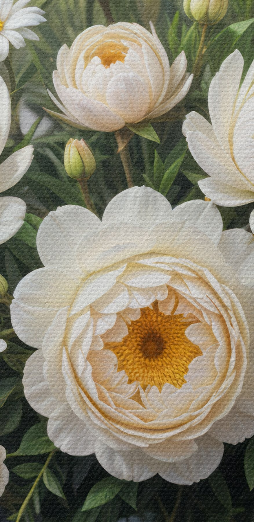 Vaas met witte bloemen