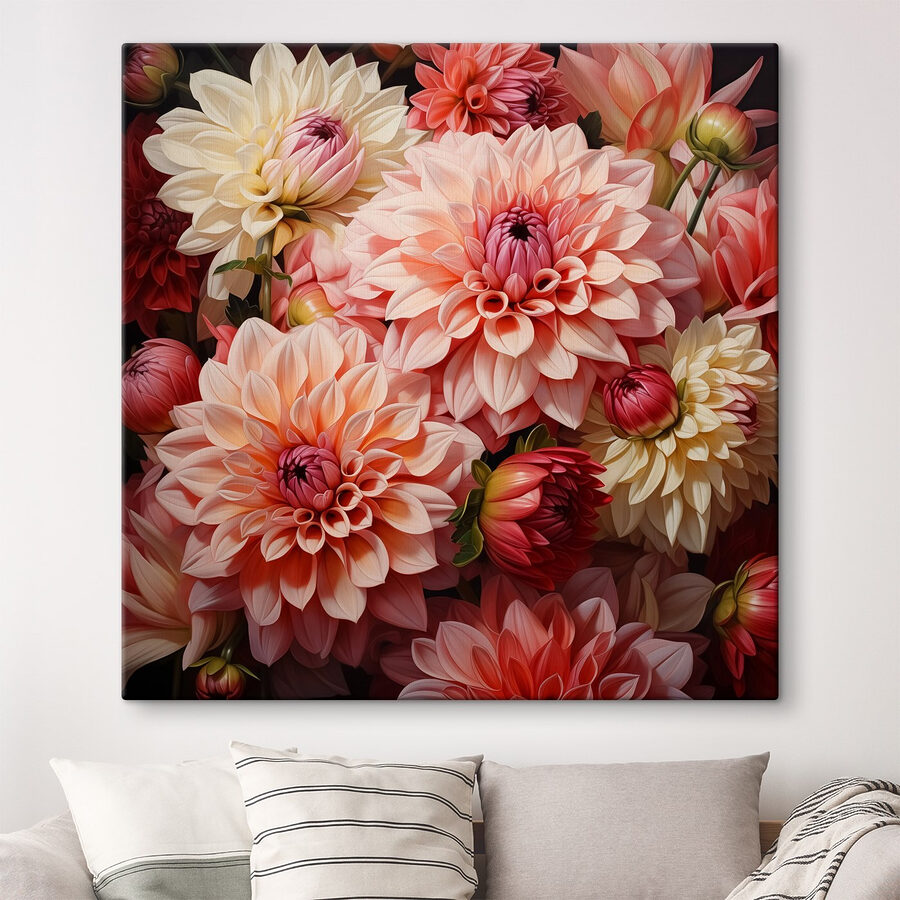 Groep roze en witte bloemen Groep roze en witte bloemen