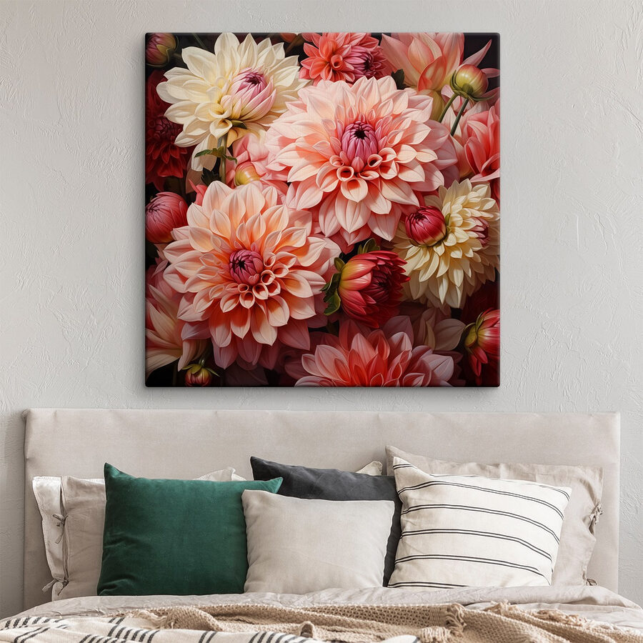 Groep roze en witte bloemen Groep roze en witte bloemen