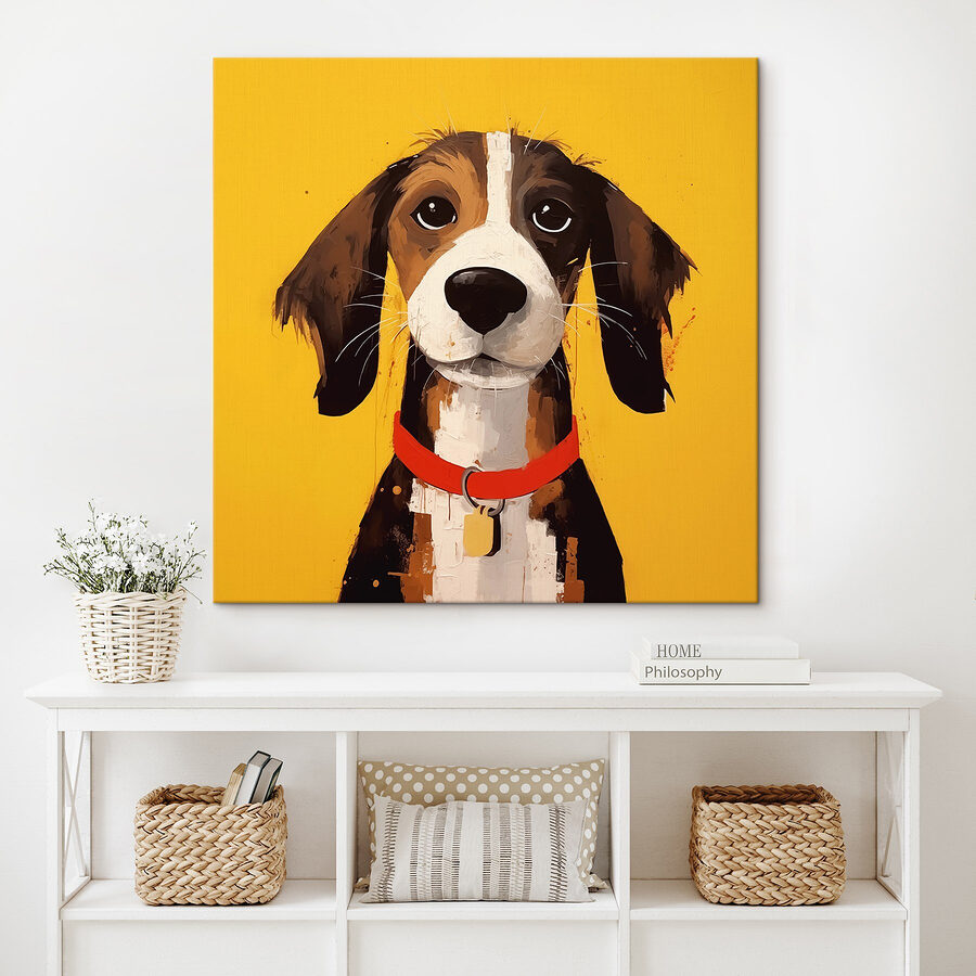 Schilderij van een hond