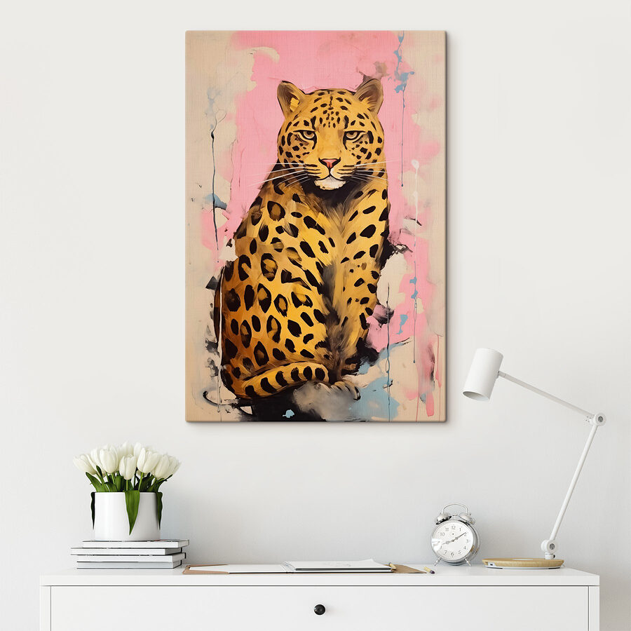 Schilderij van een jachtluipaard