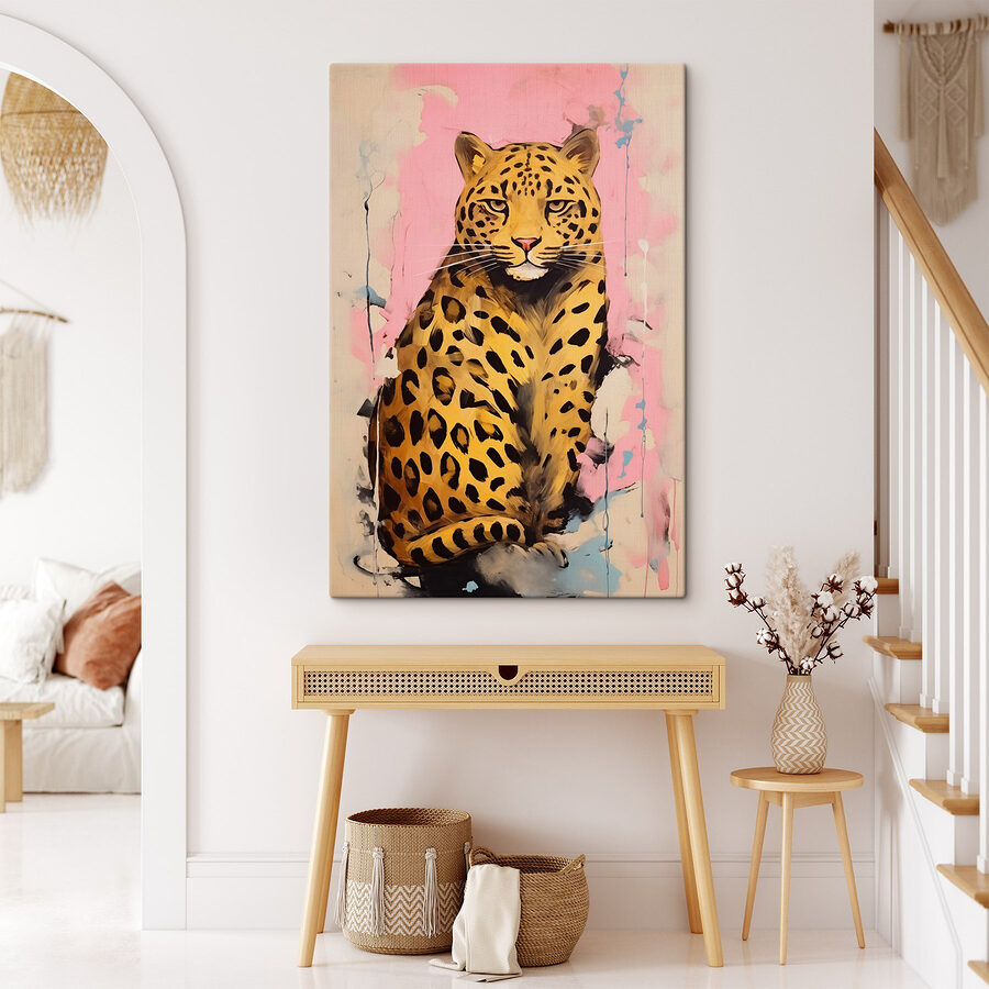 Schilderij van een jachtluipaard