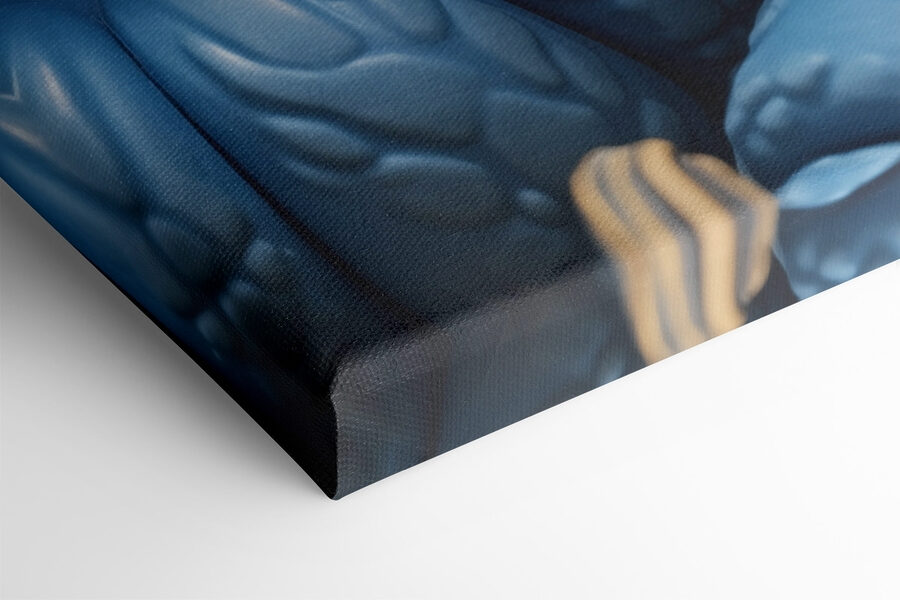 Stapel blauwe pompoenen