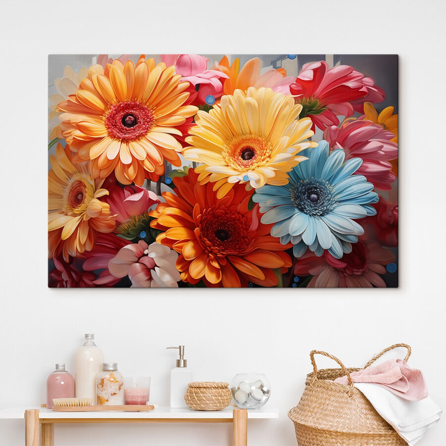 Groep kleurrijke bloemen