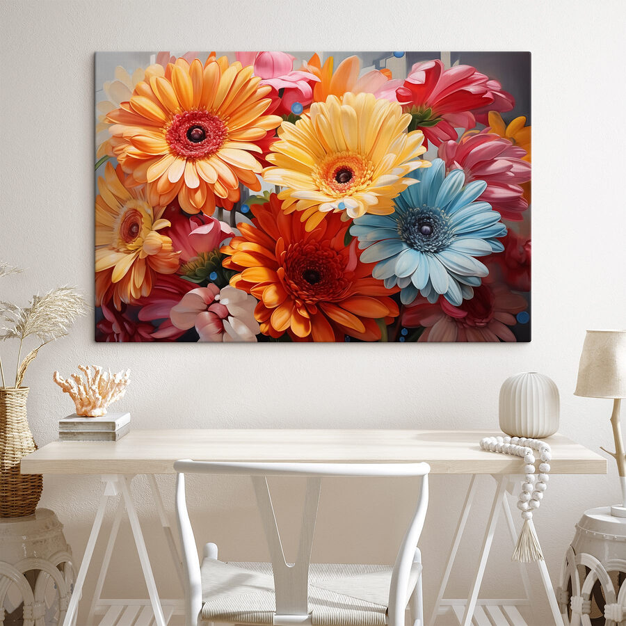 Groep kleurrijke bloemen