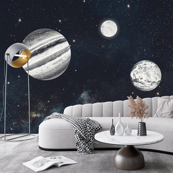 Planeten in de ruimte met sterren Planeten in de ruimte met sterren