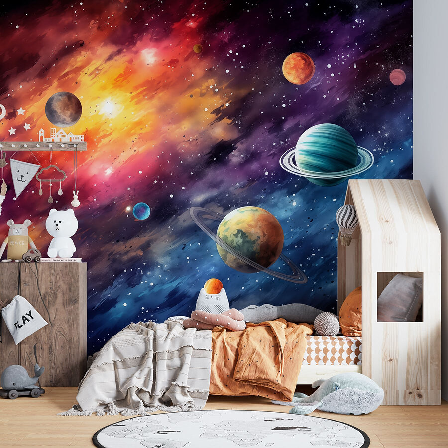 Planeten aan de hemel met planeten