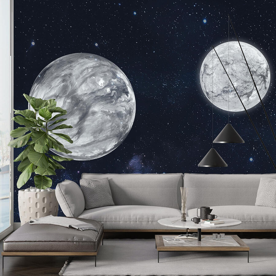 Twee planeten in de ruimte