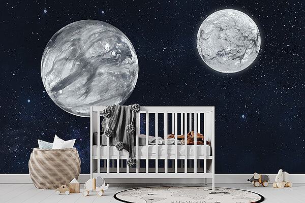 Twee planeten in de ruimte Twee planeten in de ruimte