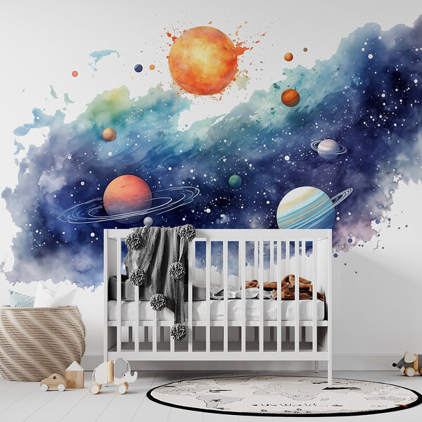 Planeten aan de hemel met planeten Planeten aan de hemel met planeten