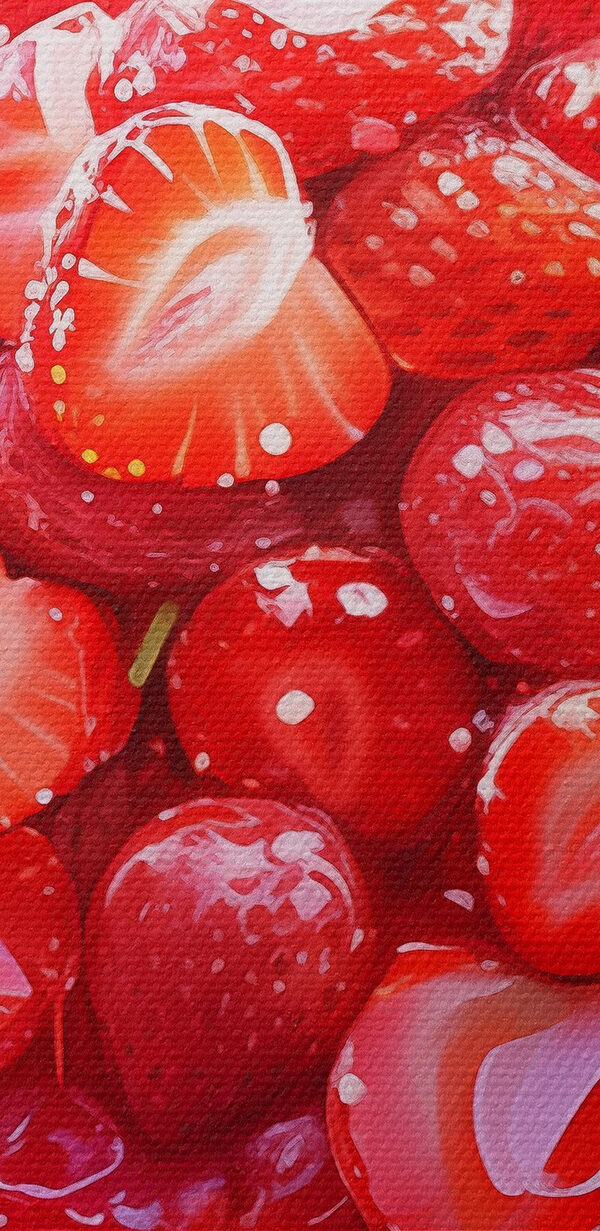 Aardbeientaart op een bord Aardbeientaart op een bord