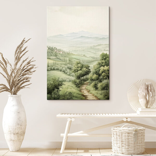 Landschap met bomen en heuvels Landschap met bomen en heuvels