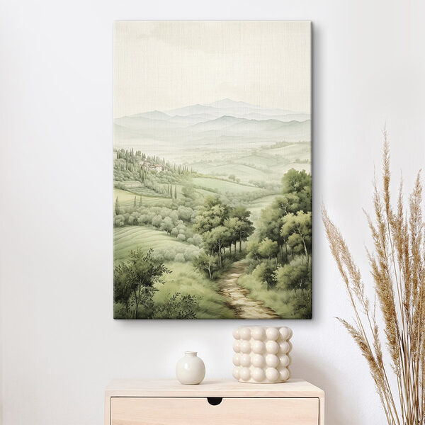 Landschap met bomen en heuvels Landschap met bomen en heuvels