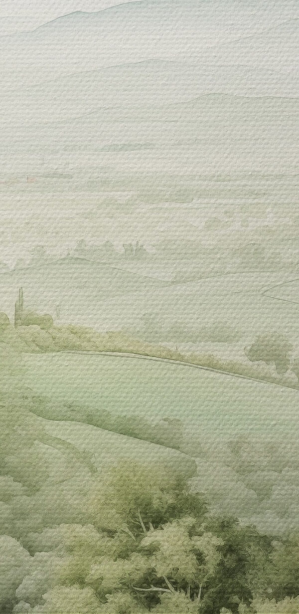 Landschap met bomen en heuvels Landschap met bomen en heuvels