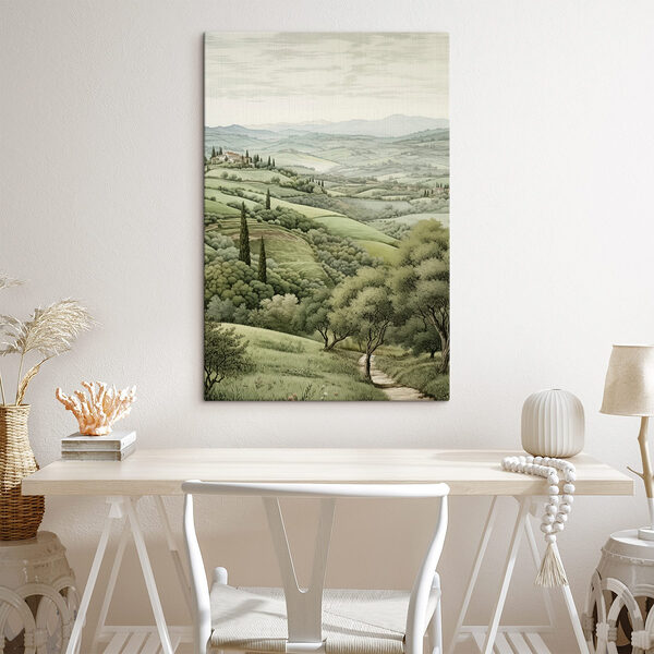 Landschap met bomen en een huis Landschap met bomen en een huis