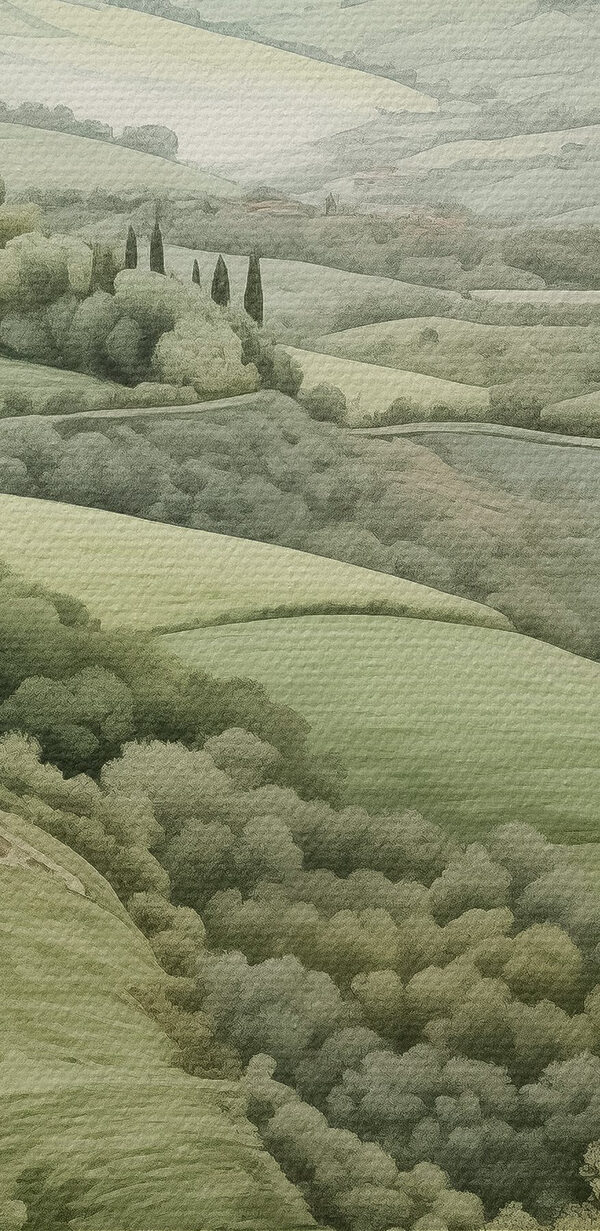 Landschap met bomen en een huis Landschap met bomen en een huis