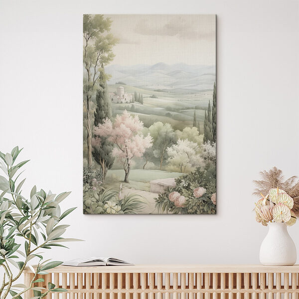 Landschap met bomen en een gebouw s41223pig303m 600x600 - Landschap met bomen en een gebouw